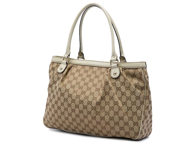 Borsa Tote Gucci Sukey in tela GG beige - vista 2