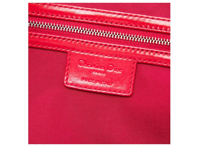 Dior Bolsa Shopping Lady Dior Soft Grande em Couro Verniz Vermelho Cannage - vista 5