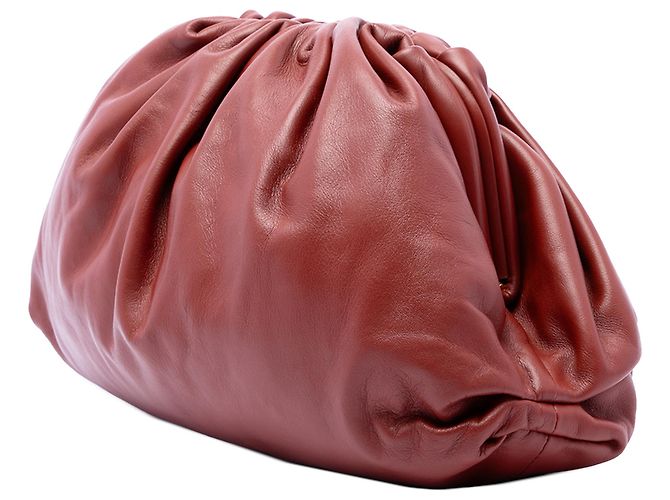 Bottega Veneta The Pouch in nappa rossa Rosso Bordò - vista 2