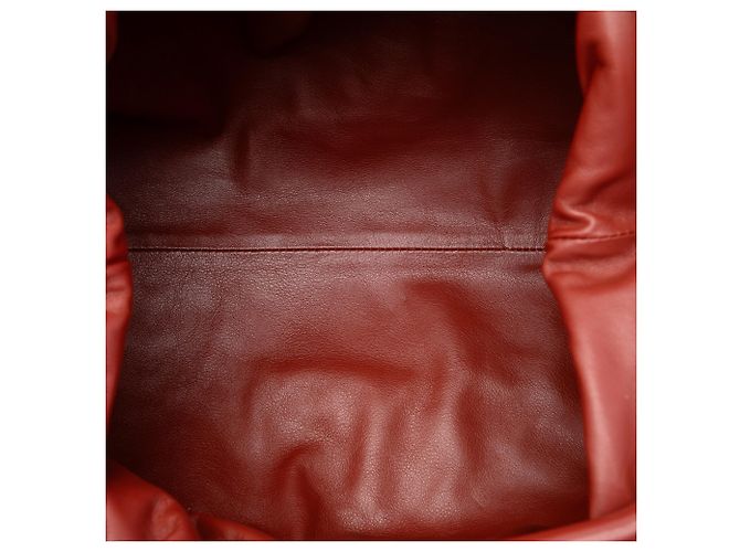 Bottega Veneta The Pouch in nappa rossa Rosso Bordò - vista 4