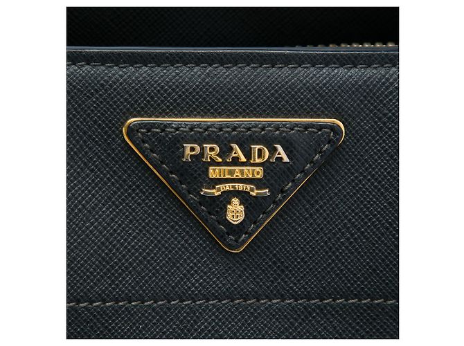Borsa Tote Prada Black Saffiano Soft Triple Pocket Nero - vista 5