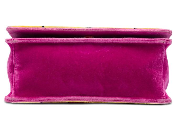 Prada Pink Velluto Ricamo Trompe L'oeil Cahier Crossbody Rosa - vista 3
