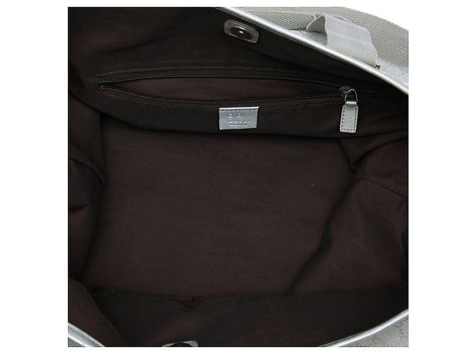 Bolso Satchel Gucci de lona GG gris Castaño - vista 4