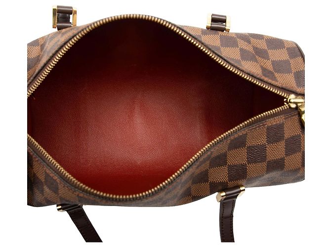 Louis Vuitton Brown Damier Ebene Papillon 30 Marrone - vista 4