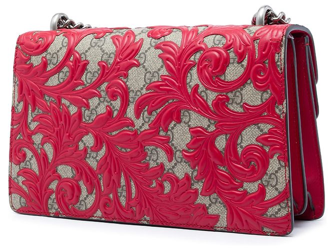 Borsa a tracolla Gucci Dionysus Medium GG Supreme Arabesque Rossa Rosso - vista 2