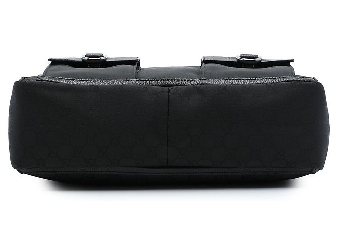 Sac cabas Gucci Abbey en nylon GG noir avec anneau en D - vue 3
