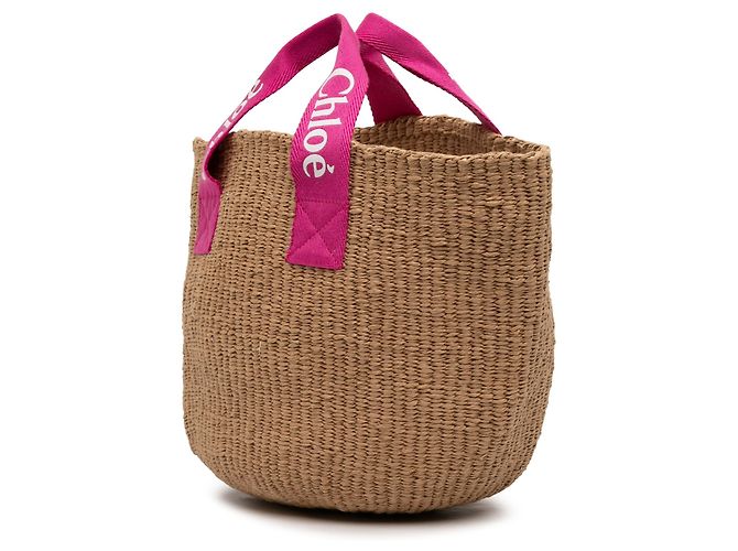 Borsa Tote Woody Mifuko per bambini in fibre naturali marrone Chloé - vista 2