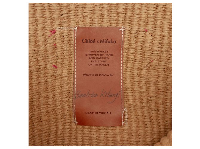 Borsa Tote Woody Mifuko per bambini in fibre naturali marrone Chloé - vista 5
