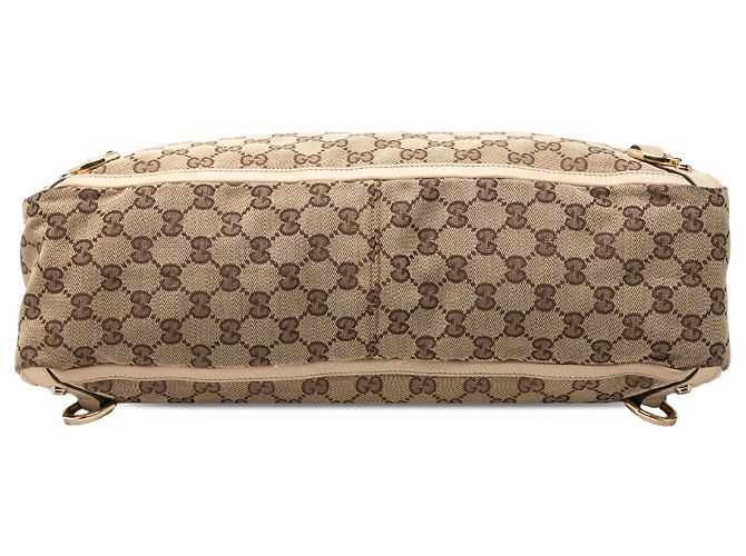 Gucci Abbey D Ring Tote aus beigem GG Canvas - Ansicht 3