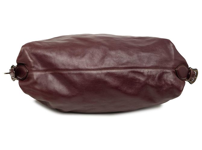 Borsa Fendi Red Leather Doctor B Rosso Bordò - vista 3