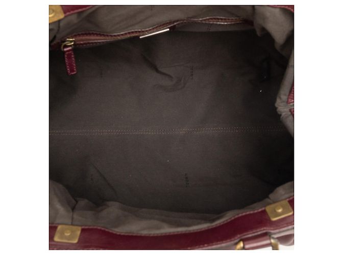 Borsa Fendi Red Leather Doctor B Rosso Bordò - vista 4