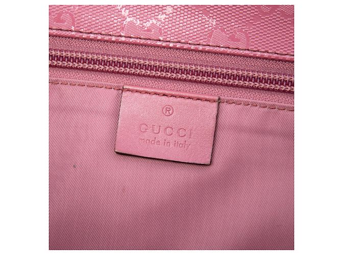 Gucci Borsa a Tracolla Rosa Stampa GG - vista 5