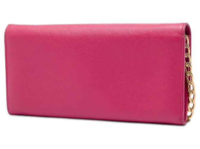Cartera con cadena Prada Pink Saffiano Lux Rosa - vista 2
