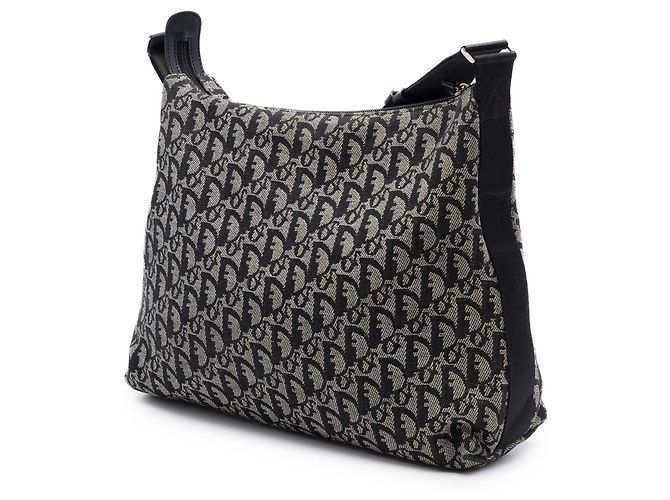 Borsa a tracolla Dior Black Diorissimo Trotter Canvas Nero - vista 2