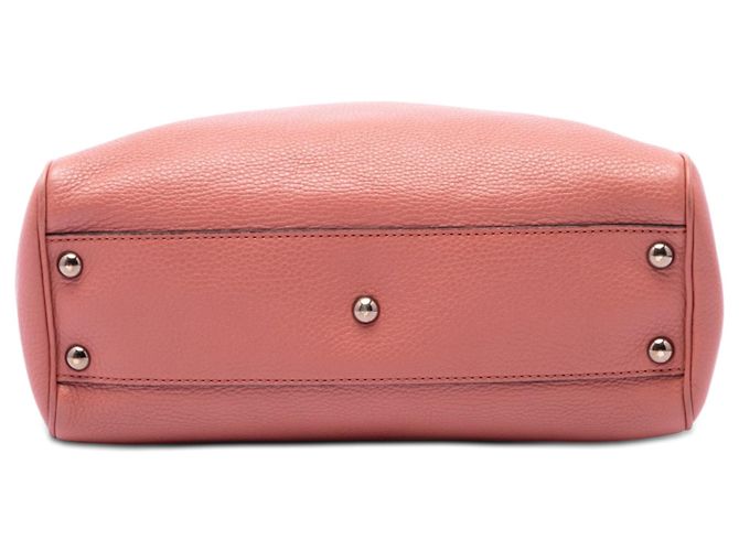 Borsa Gucci Bamboo Shopper Small in pelle di vitello rosa - vista 3