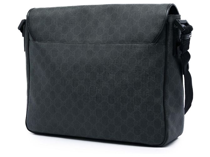 Borsa a tracolla con patta Gucci Black GG Supreme Nero - vista 2