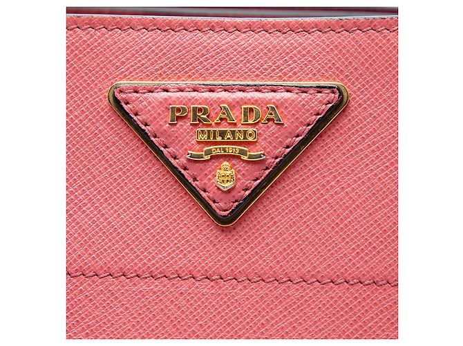 Saco Tote Prada Pink Saffiano Soft Triple Pocket Rosa - vista 5