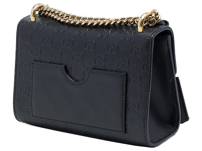 Gucci Bolso Bandolera Guccissima Bee Padlock Small Negro - vista 2