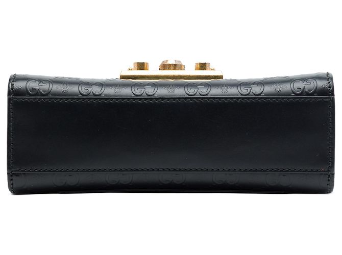 Gucci Bolso Bandolera Guccissima Bee Padlock Small Negro - vista 3