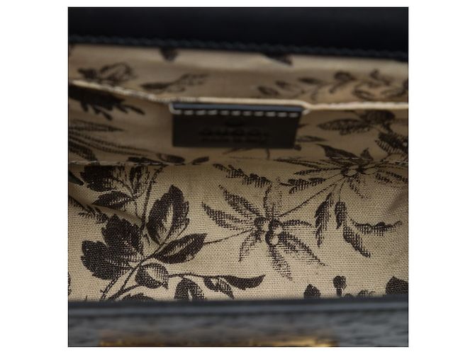 Gucci Bolso Bandolera Guccissima Bee Padlock Small Negro - vista 4