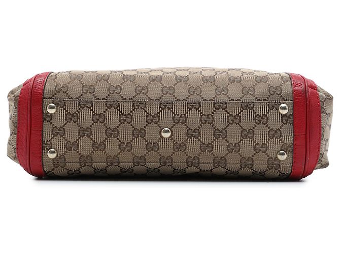 Gucci Bella Satchel aus beigem GG Canvas - Ansicht 3