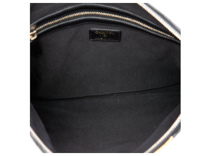 Clutch Chanel Reissue 2.55 in pelle d'agnello matelassé nera e vitello metallizzato effetto coccodrillo - vista 4