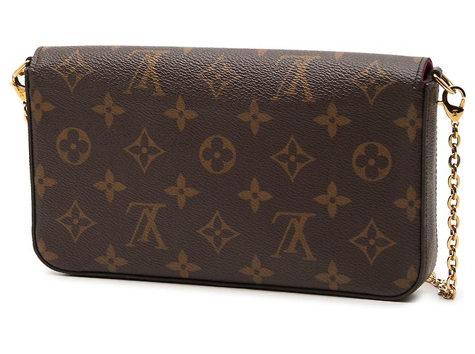 Louis Vuitton Brown Monogram Pochette Felicie Marrone - vista 2