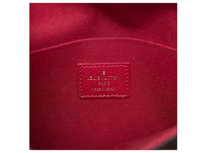 Louis Vuitton Brown Monogram Pochette Felicie Marrone - vista 5