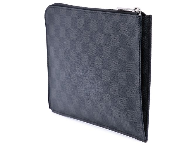 Louis Vuitton Black Damier Graphite Pochette Jour PM Negro - vista 2
