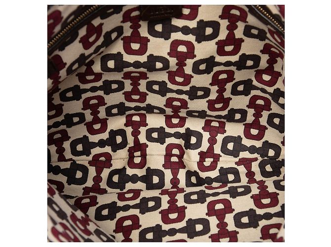 Borsa a tracolla Gucci Pelham in camoscio marrone GG borchiata Marrone scuro - vista 4