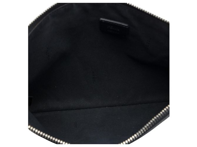 Fendi Black Leather Monster Clutch - view 4