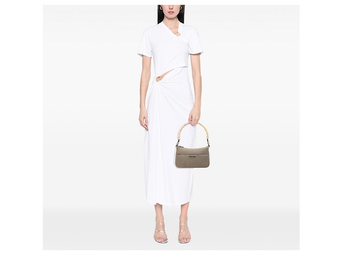 Gucci Beige GG Canvas Bamboo Top Handle - vista 6