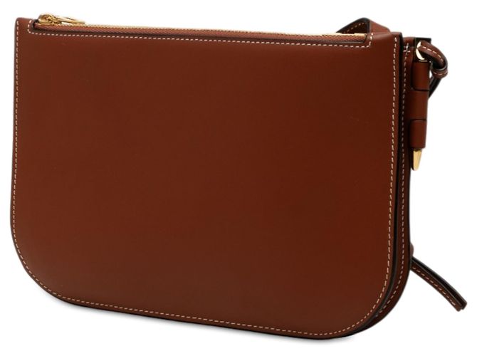 Pouch Double Zip Gate in pelle marrone LOEWE - vista 2