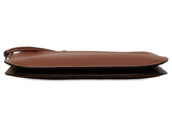 Pouch Double Zip Gate in pelle marrone LOEWE - vista 3