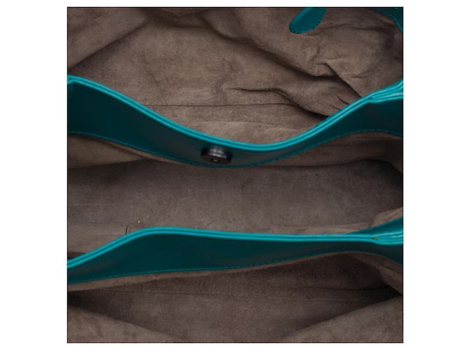 Borsa Bottega Veneta Small Nappa Intrecciato Roma Blu Turchese - vista 4