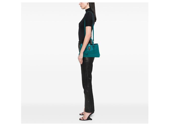 Borsa Bottega Veneta Small Nappa Intrecciato Roma Blu Turchese - vista 6