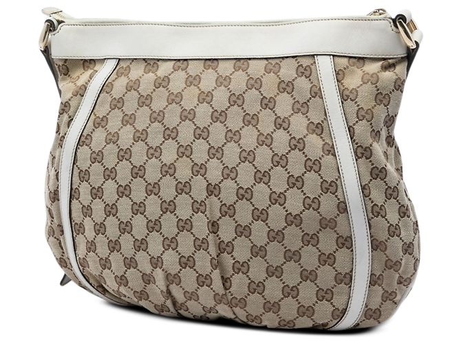 Borsa a tracolla Gucci Abbey D Ring in tela GG beige - vista 2