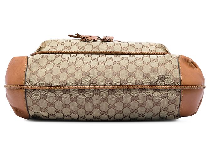Borsa a tracolla Gucci Marrakech in tela GG beige - vista 3