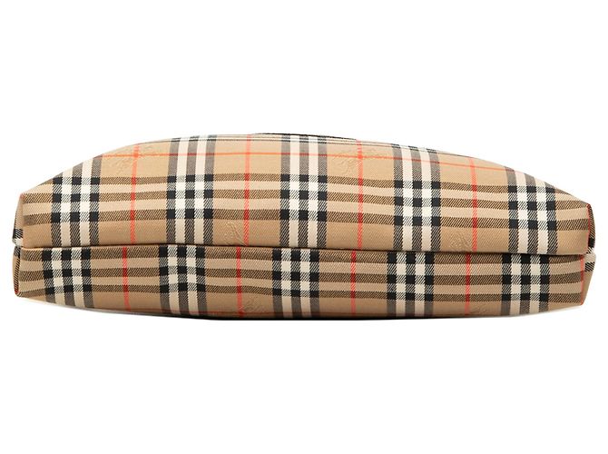 Clutch Burberry Beige Haymarket Check Canvas - vista 3