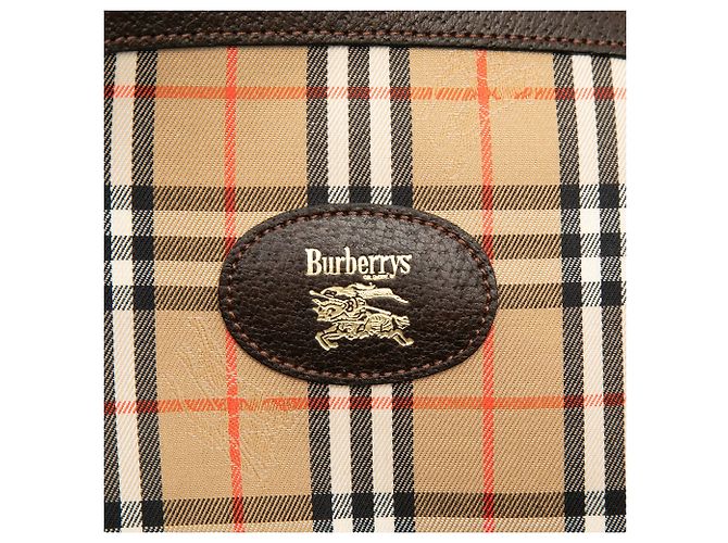 Clutch Burberry Beige Haymarket Check Canvas - vista 5