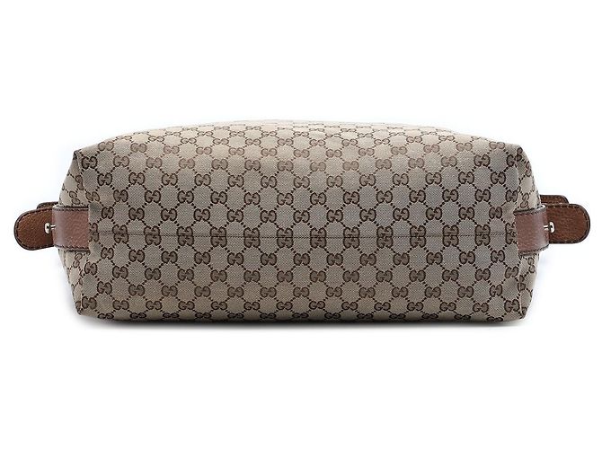 Tote Gucci Beige Large GG Canvas Bamboo Bar - vista 3