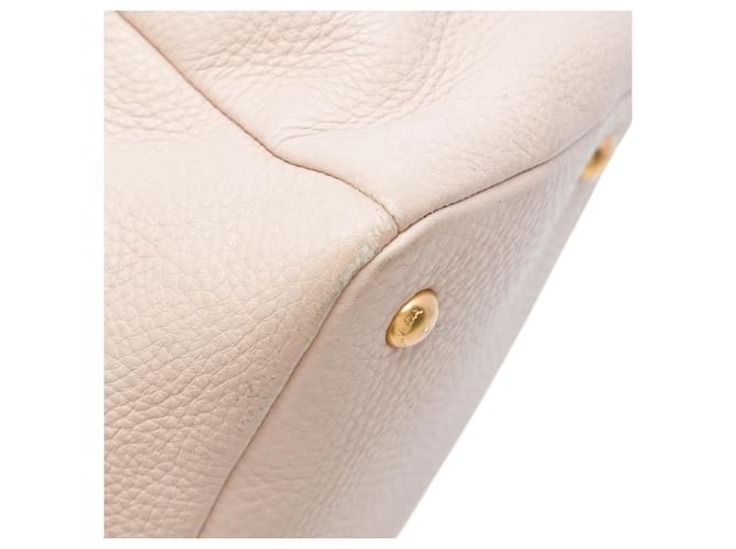 Borsa Tote aperta convertibile Prada in Vitello Phenix marrone Beige - vista 6
