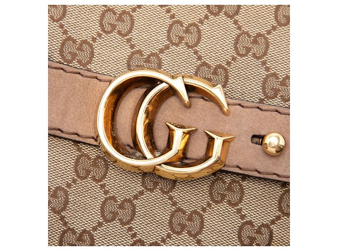 Borsa Running Gucci Beige Medium GG Canvas - vista 5