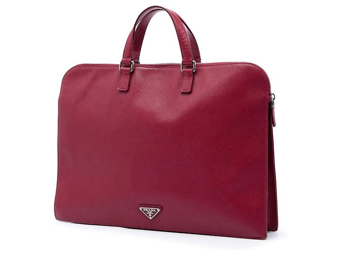 Borsa Business Prada Red Saffiano Rosso - vista 2
