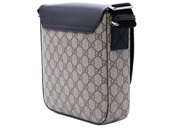 Borsa a tracolla con patta Gucci Beige GG Supreme - vista 2