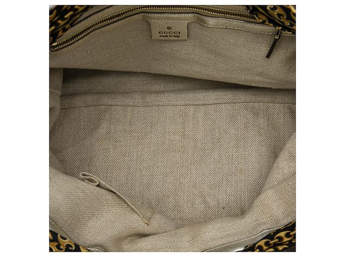 Gucci Positano Großer Stroh-Tote in Beige mit Schal - Ansicht 5