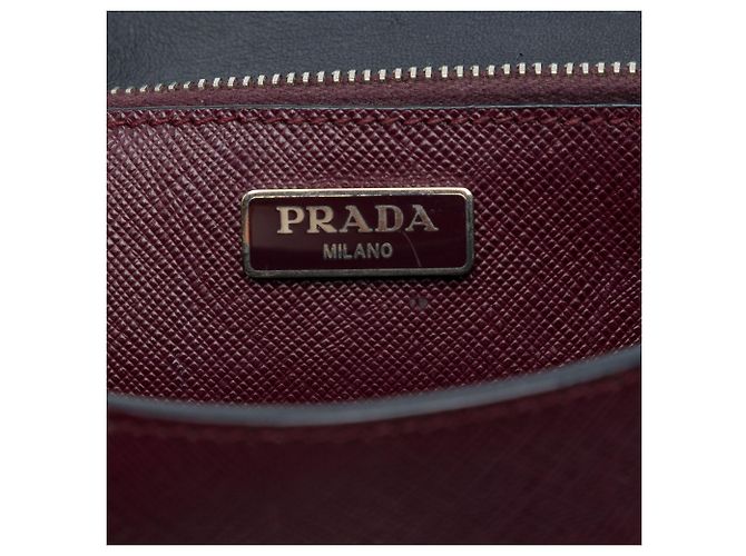 Bolsa Satchel Prada Red Saffiano Lux Sound Lock Vermelho Bordeaux - vista 5