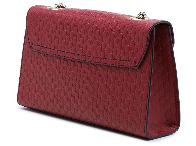 Sac à épaule Gucci Emily Medium Microguccissima Rouge - vue 2