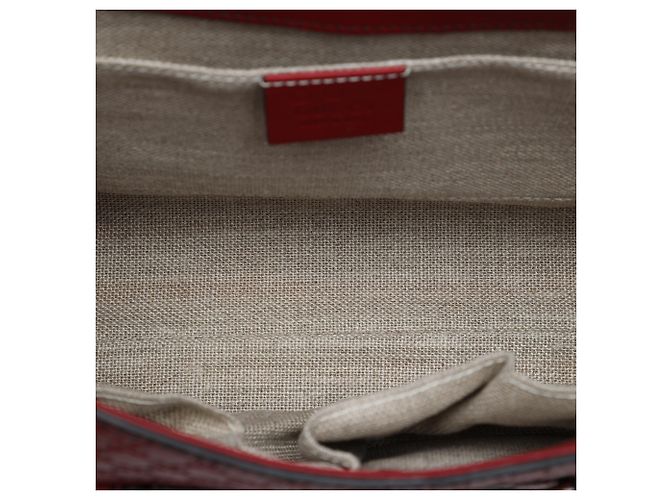 Sac à épaule Gucci Emily Medium Microguccissima Rouge - vue 4