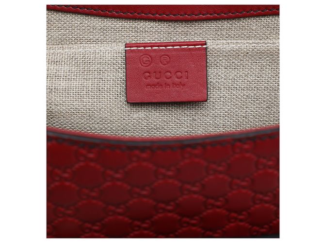 Sac à épaule Gucci Emily Medium Microguccissima Rouge - vue 5